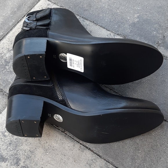 Hudson London Black Leather Eris Ankle Boots - Picture 9 of 12